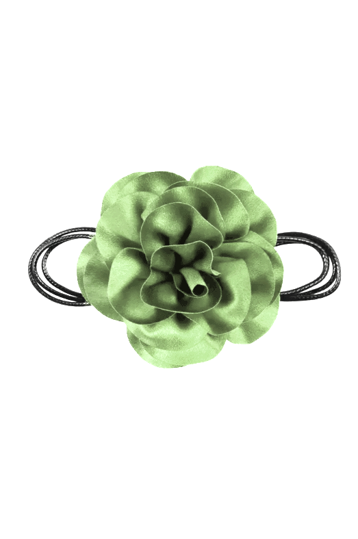 Collar choker flor verde menta