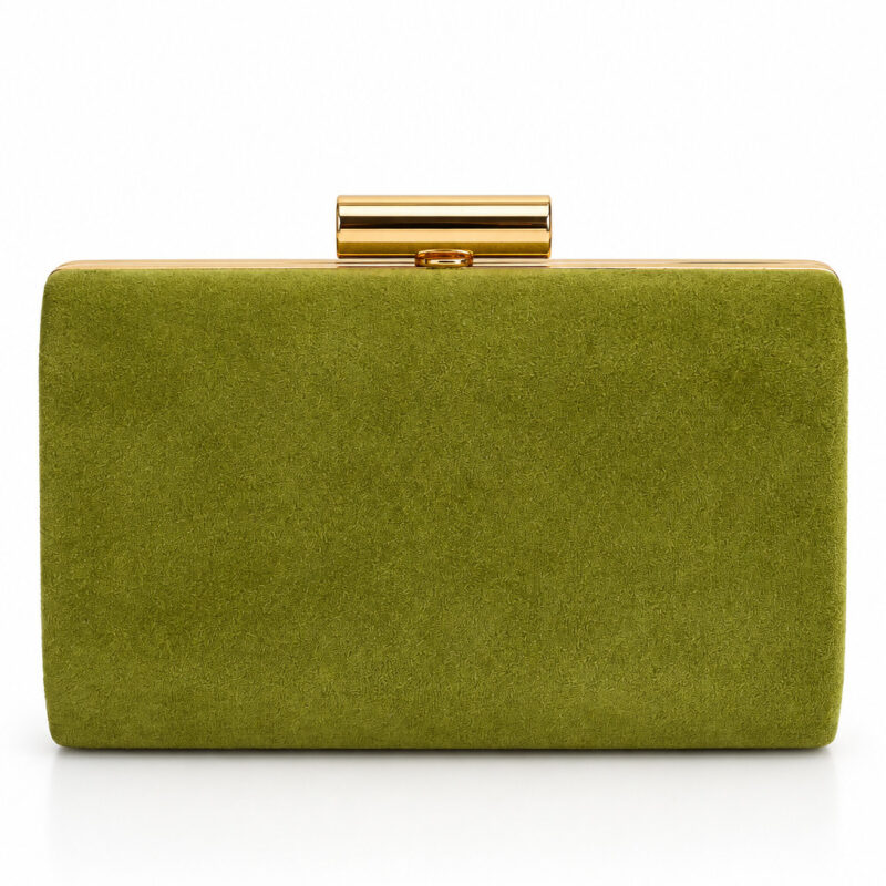 Bolso clutch verde oliva intenso