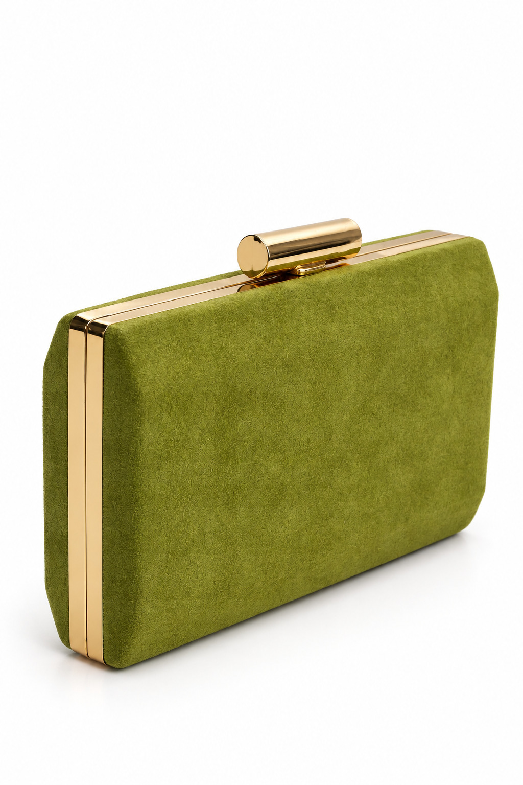 Bolso clutch verde oliva intenso - Imagen 2