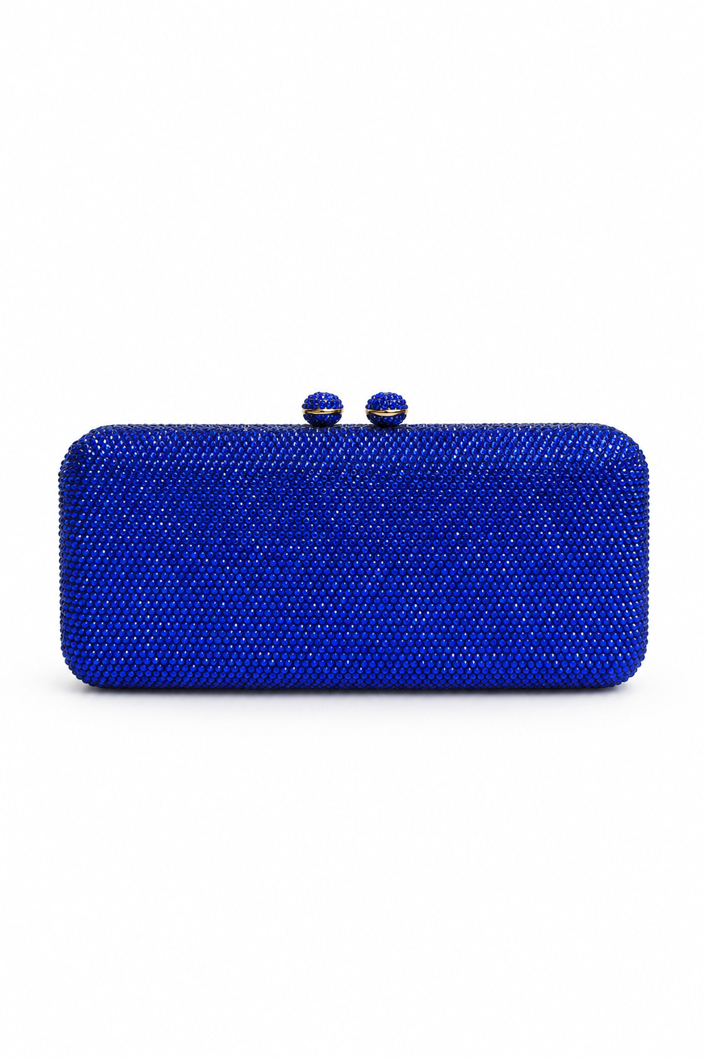 Bolso clutch pedrería azul eléctrico