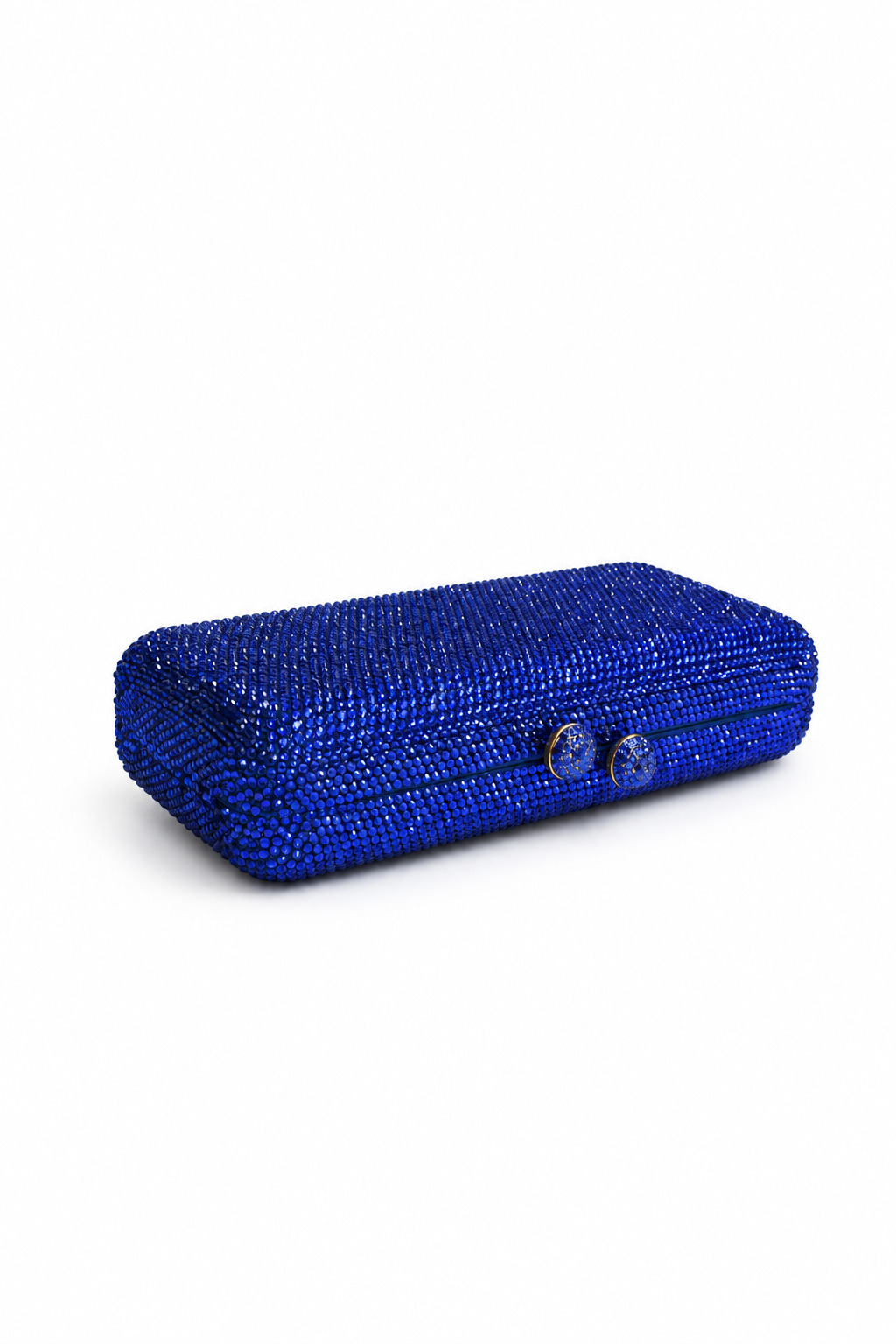 Bolso clutch pedrería azul eléctrico - Imagen 2