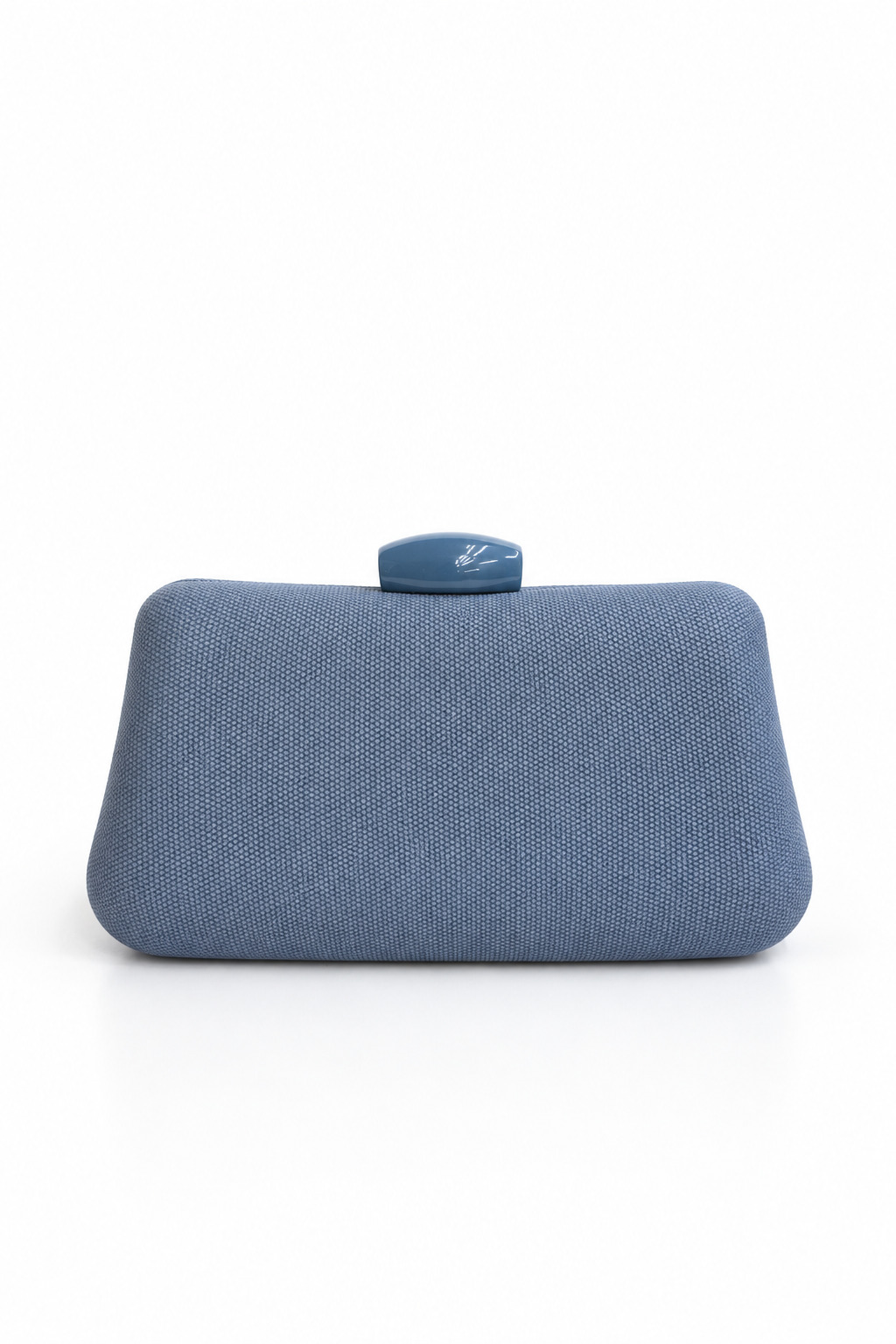 Bolso clutch azul empolvado textura