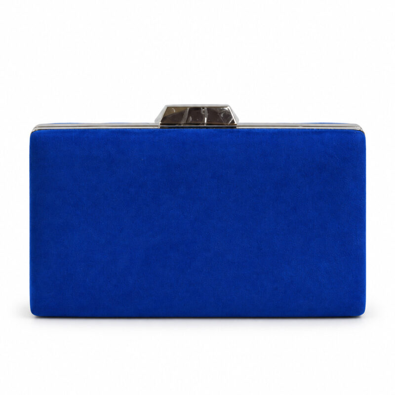 Bolso clutch azul eléctrico con plata