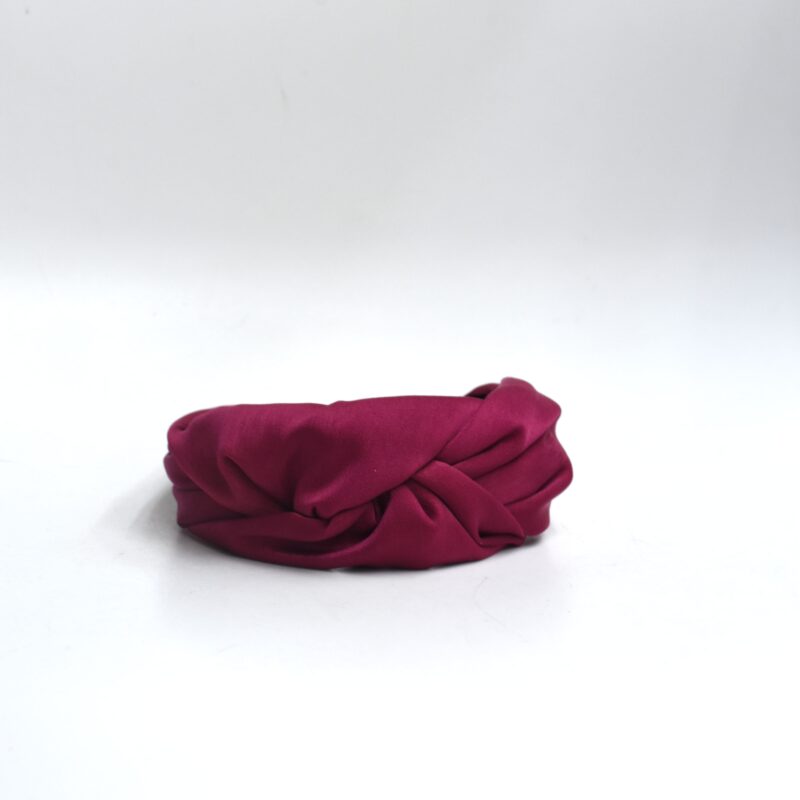Diadema de fiesta frambuesa raso