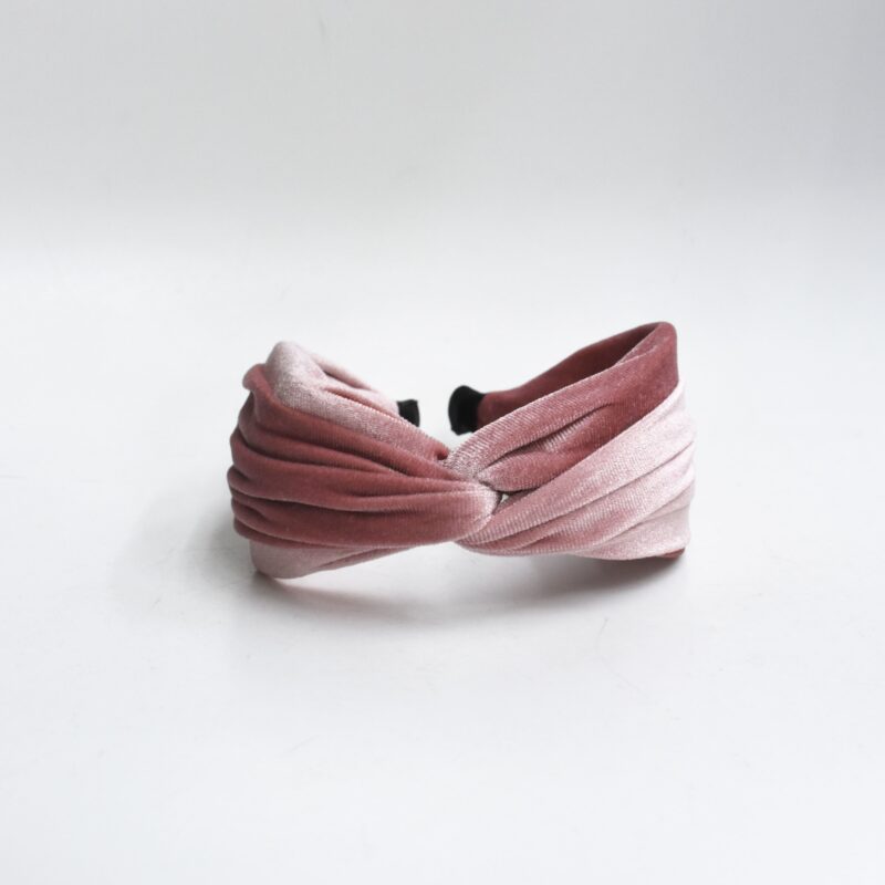 Diadema de fiesta terciopelo rosa