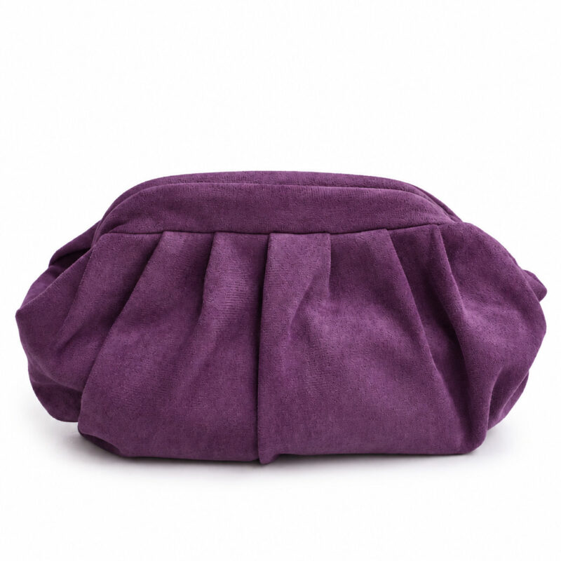 Bolso de fiesta fruncido morado berenjena