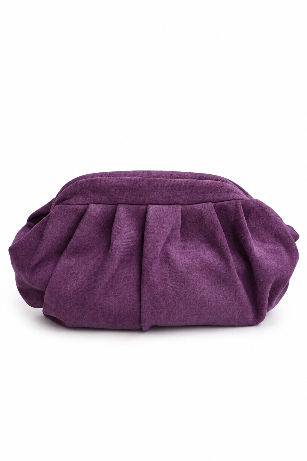 Bolso de fiesta fruncido morado berenjena