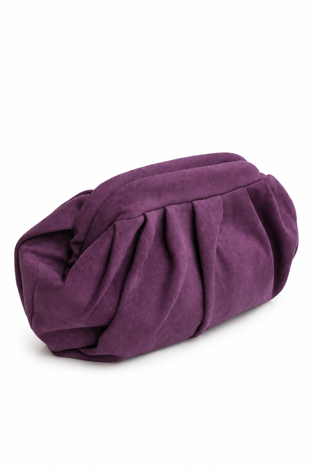 Bolso de fiesta fruncido morado berenjena - Imagen 2