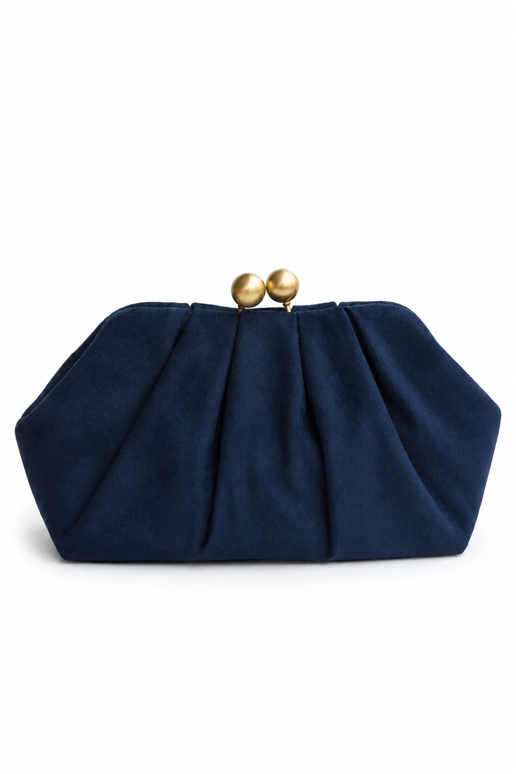 Bolso clutch azul marino doble cierre
