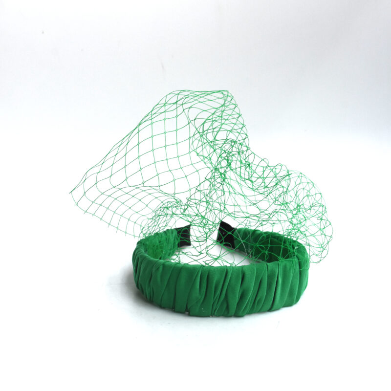 Diadema fiesta verde redecilla