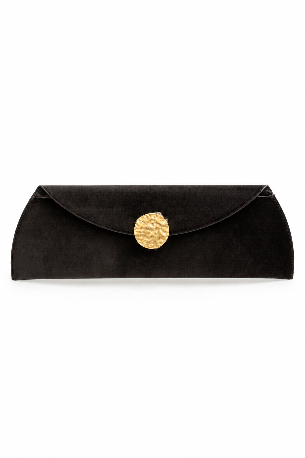 Bolso clutch baguette terciopelo marrón chocolate
