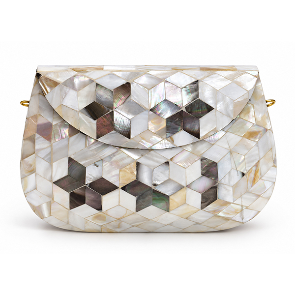 Bolso clutch mosaicos geométricos
